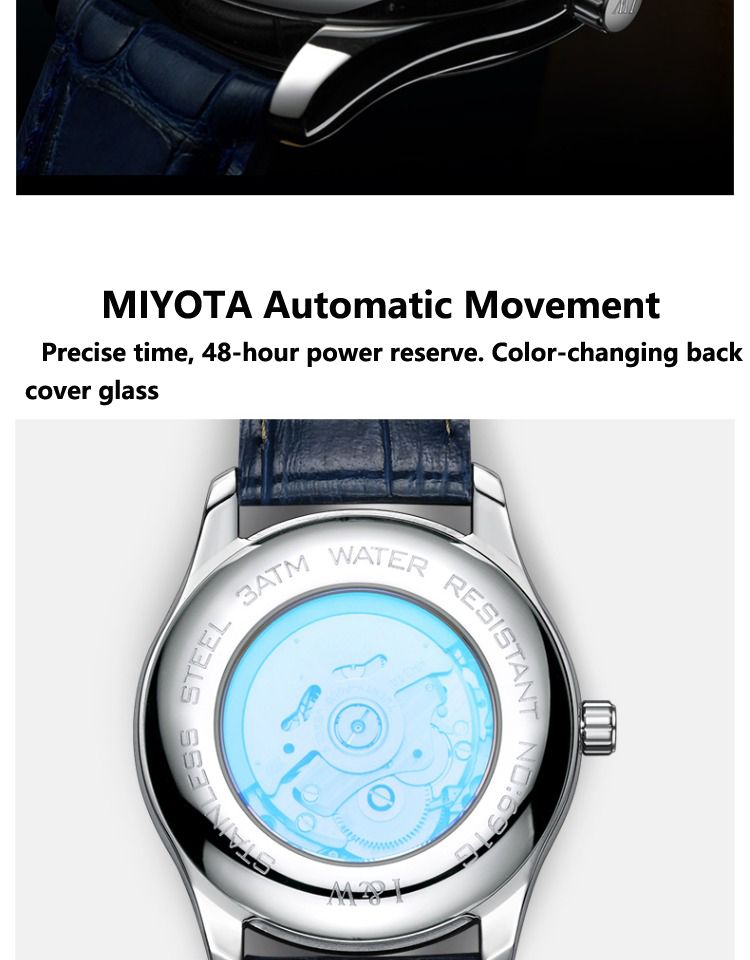 Carnival Brand IW High-End Series Luksusowy zegarek mechaniczny z szafirowym mechanizmem MIYOTA dla mężczyzn, moda, automatyczna data, zegarki męskie_voghion.com