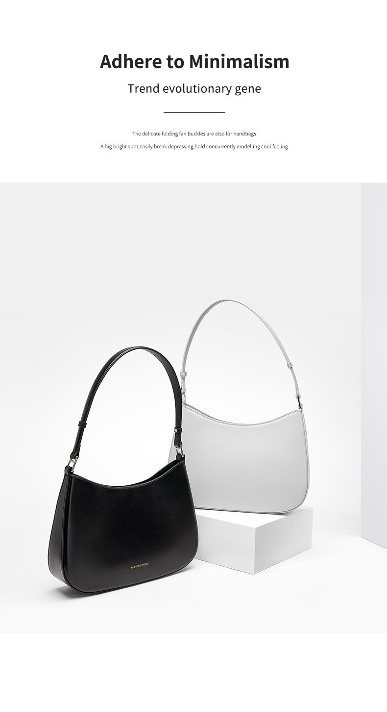 Hochwertige Baguette-Tasche im Nischendesign aus echtem Leder für Damen. Neue modische Achseltasche. Umhängetasche für Damen._voghion.com