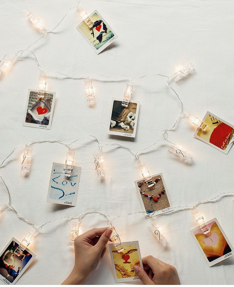 Cordão de Luzes com Clipe e 10 Lâmpadas LED - Luzes de Fada de 1,5 m a Pilhas para Festas, Natal, Cenários de Fotos e Decoração de Interiores_voghion.com