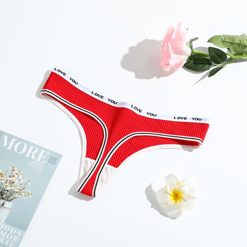 T-shaped Underwear Comfortable Abdominal Compression, Threaded Thong Pants For Girls, Low Waist, Breathable Pure Cotton_voghion.com