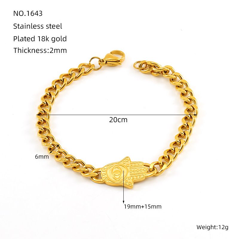 Titanstahlarmband für Männer und Frauen, Nischendesign, Modetrend, kubanischer Kettenankerschmuck_voghion.com