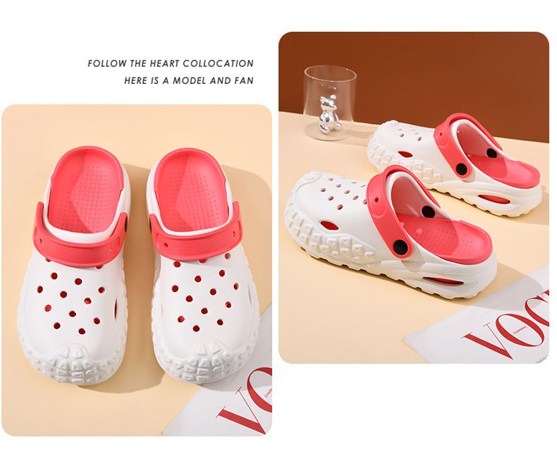 2024 new summer thick soled hole shoes eva deodorant women's anti slip deodorant wear resistant fashion outdoor beach head_voghion.com