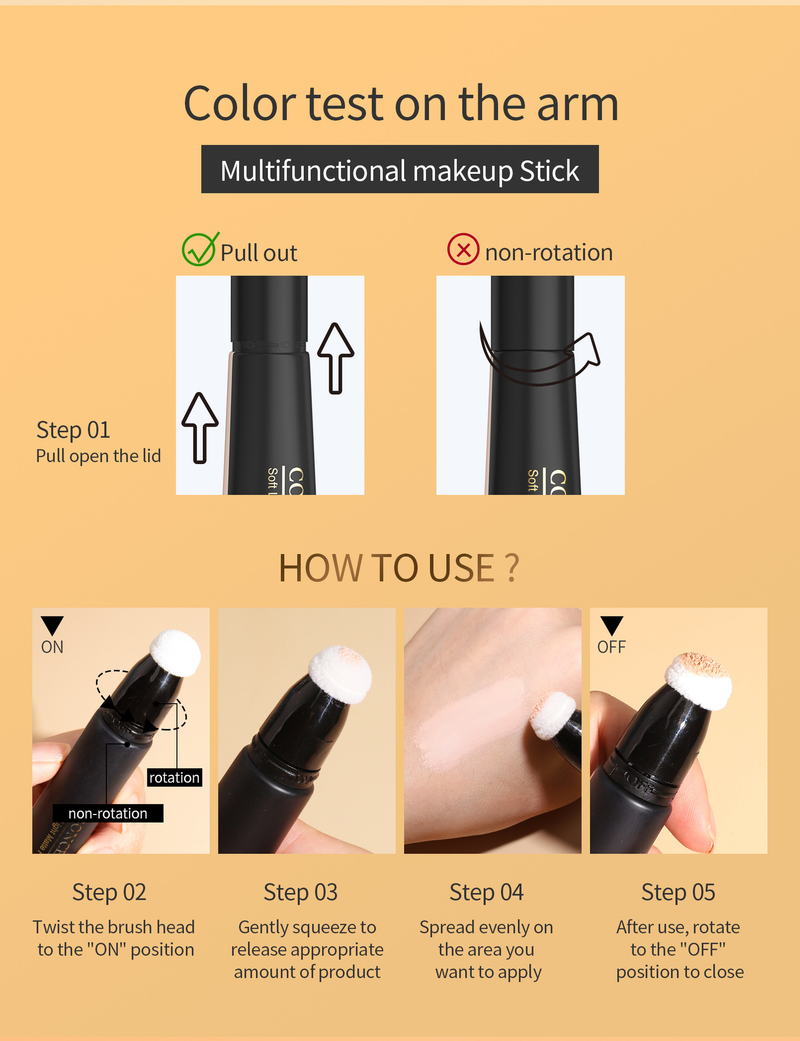 Hellokiss Concealer Feuchtigkeitsspendende und natürlich aufhellende Weizen-Antik-Kupfer-Farbe wärmende flüssige Grundierung_voghion.com