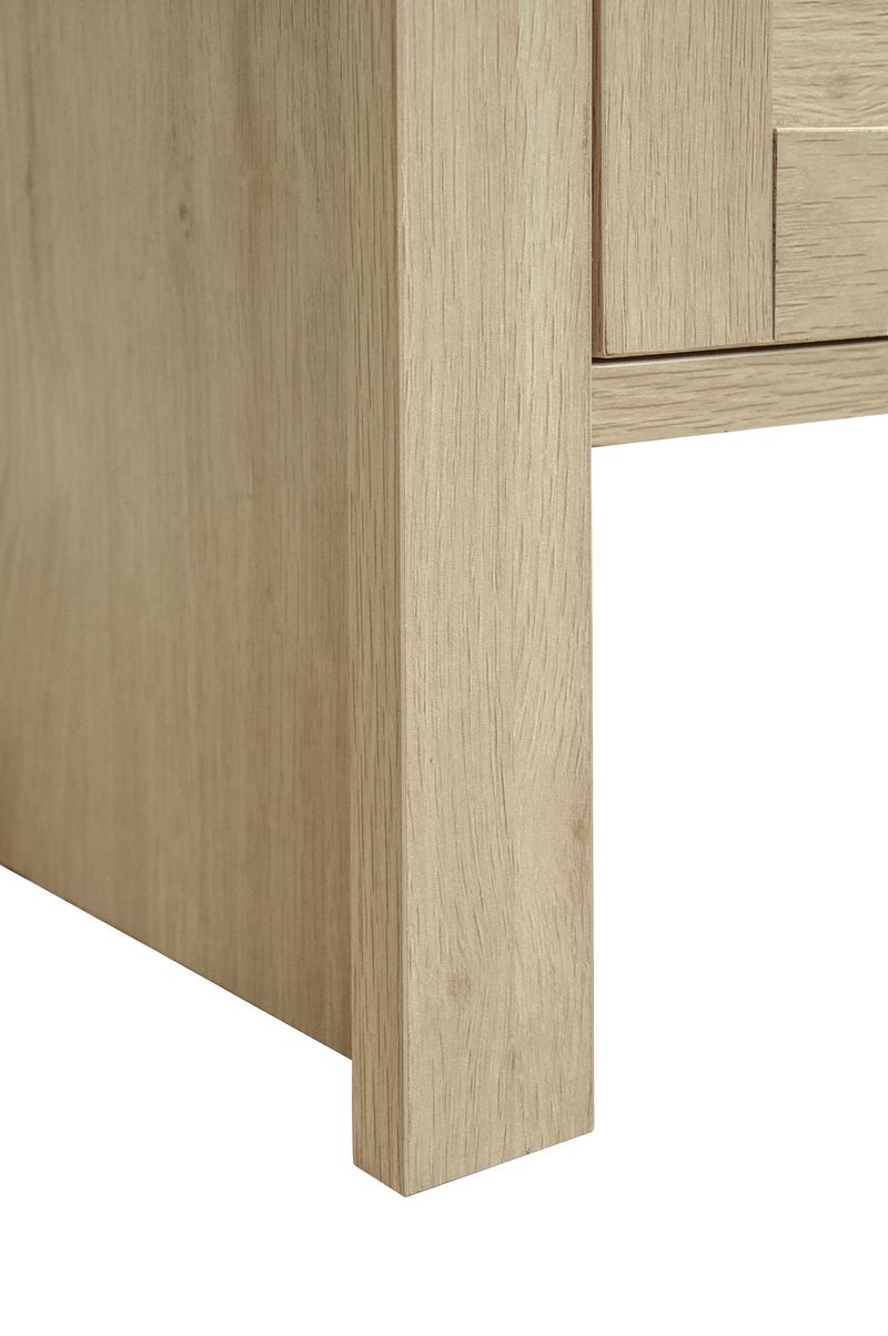 Hochschrank Naturfarben 178cm Mit Acrylglastüren, 2 Schubladen, Bogenförmig_voghion.com