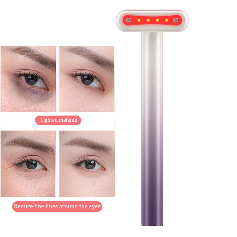 1/4 en Facial EMS Microcorriente Cálido Cuidado de los ojos Instrumento de belleza LED Cuidado de la piel Varita Vibración Skcare 70% de descuento_voghion.com