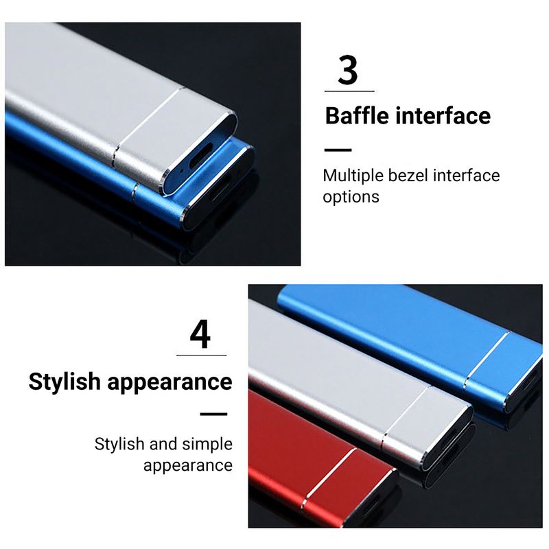 Behuizing harde schijf Hoge snelheid Brede compatibiliteit Aluminiumlegering USB3.1 Type-C Mobiele externe HDD-behuizing voor pc_voghion.com