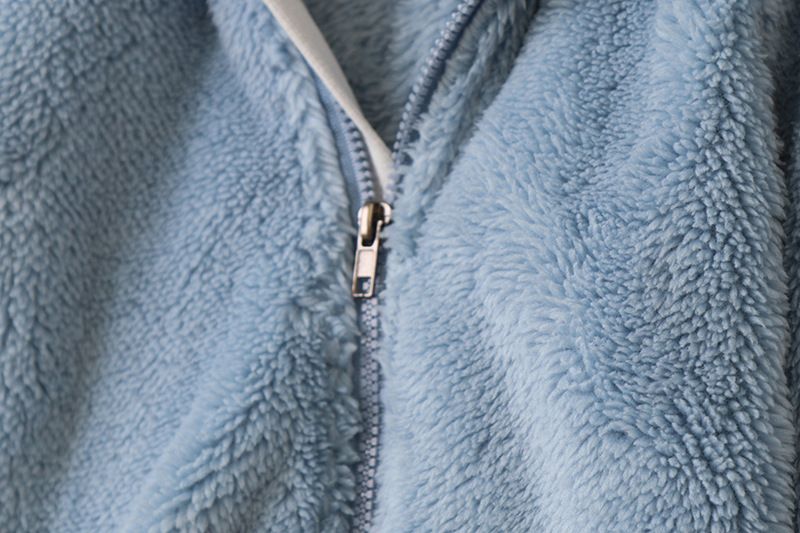 Soft Fleece Hooded Baby Jumpsuit With Mittens - Unisex Cartoon Style Infant Romper For Newborns - Cozy Zipper Closure, Long Sleeve, Neutral Colors_voghion.com