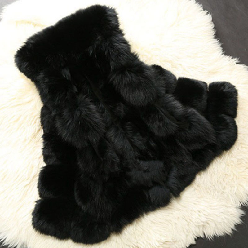 Ropa de mujer Chaleco de piel de zorro Chaleco de abrigo de piel casual mediano largo_voghion.com