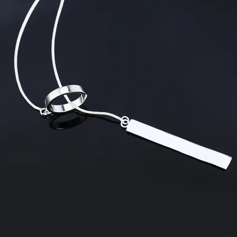 Collier en argent sterling 925, bijou pour femme, pendentif circulaire créatif de 45 cm (18 pouces), cadeau de Noël tendance._voghion.com