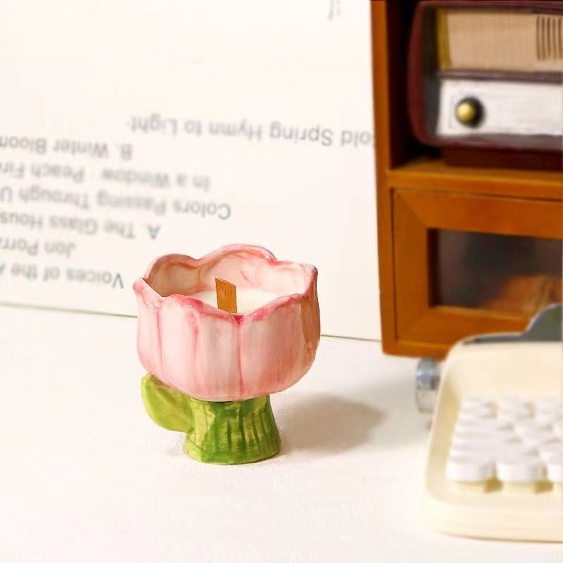 Candela profumata al tulipano, a lunga durata, per la stanza del migliore amico, per il compleanno, per la camera da letto, per ragazze, confezione regalo pratica_voghion.com