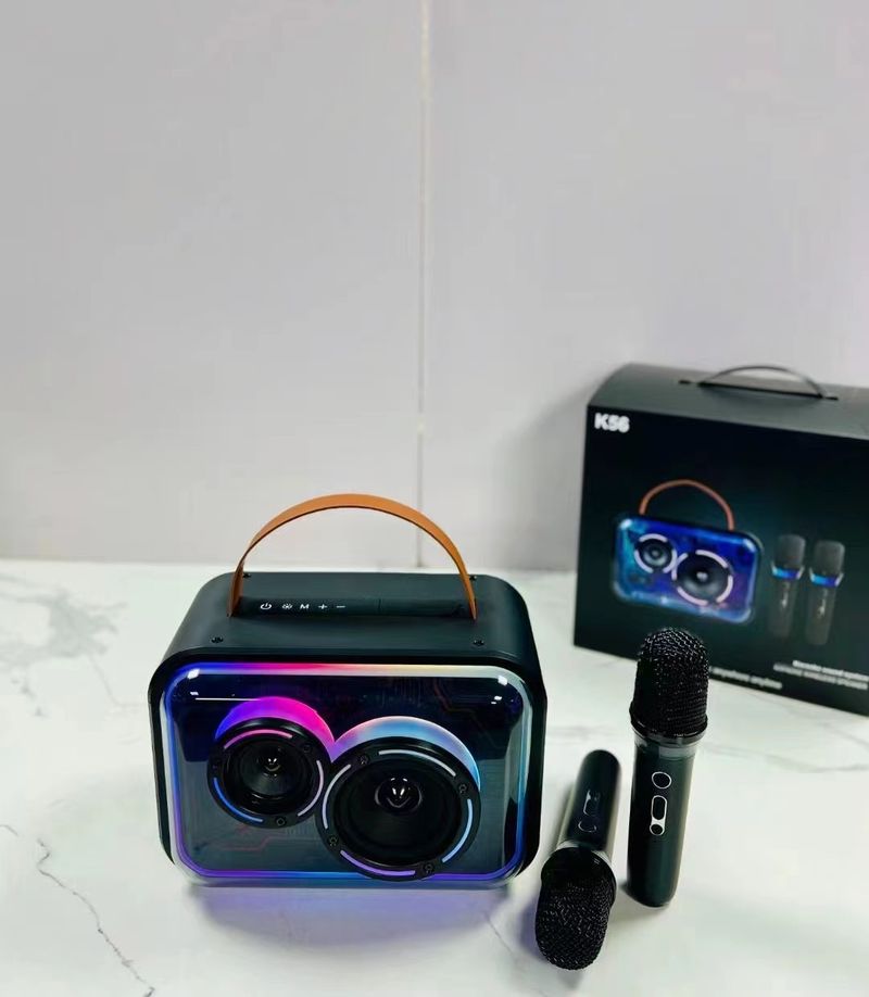 Nový stylový barevný venkovní přenosný mini bezdrátový mikrofon s Bluetooth K56_voghion.com