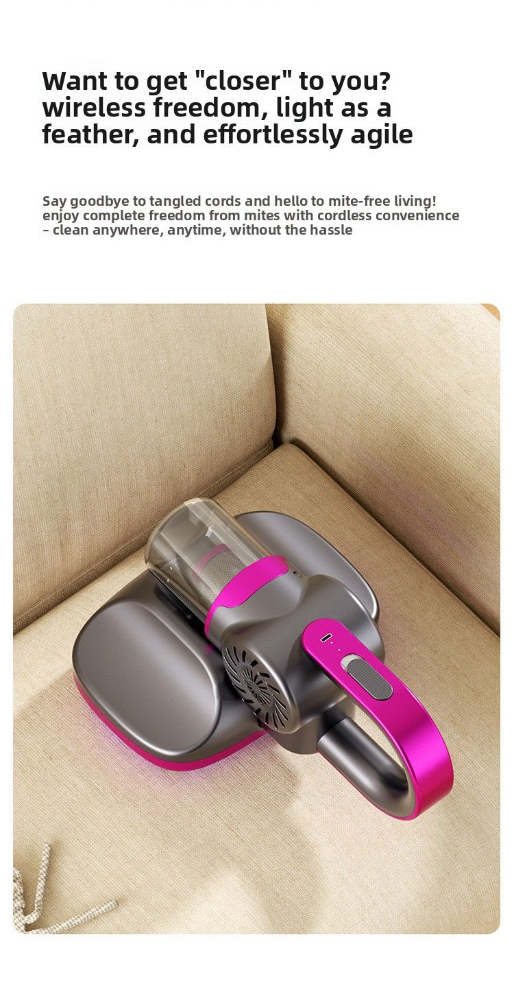 Mijtverwijderaar, stofzuiger, bed voor thuis, ultraviolette sterilisator, stofzuig- en dweilmachine, draadloze draagbare verbergingsverwijderaar_voghion.com