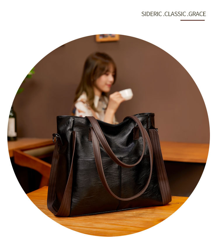 2023 New Hot Selling Shoulder Bag Women's Soft Leather Big Bag Pu Large Capacity Tote Bag Women's Bag Versatile_voghion.com