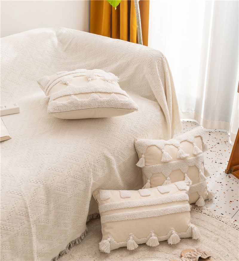 Copricuscino per divano con ricamo geometrico in velluto tridimensionale in stile nordico, decorazione per la casa, federa con ricamo trapuntato_voghion.com