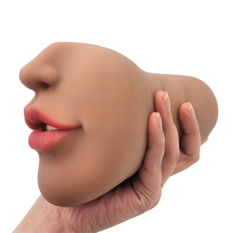 New 3D Mouth Blowjob Male Masturbator Real Deep Throat Oral Cup With Tongue Tooth Artificial Pocket SM Adult Sex Toy_voghion.com