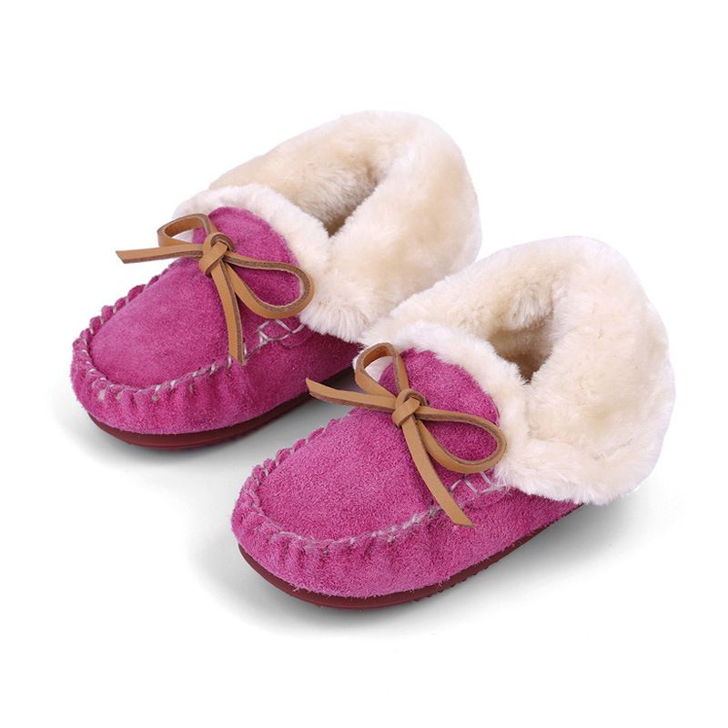 Rindsleder-Loafer für Mädchen mit Fleece, neuer Winter-Birken-Stil für Kinder in Guangzhou, Baumwollschuhe für Kinder, Lederschuhe für Babys_voghion.com