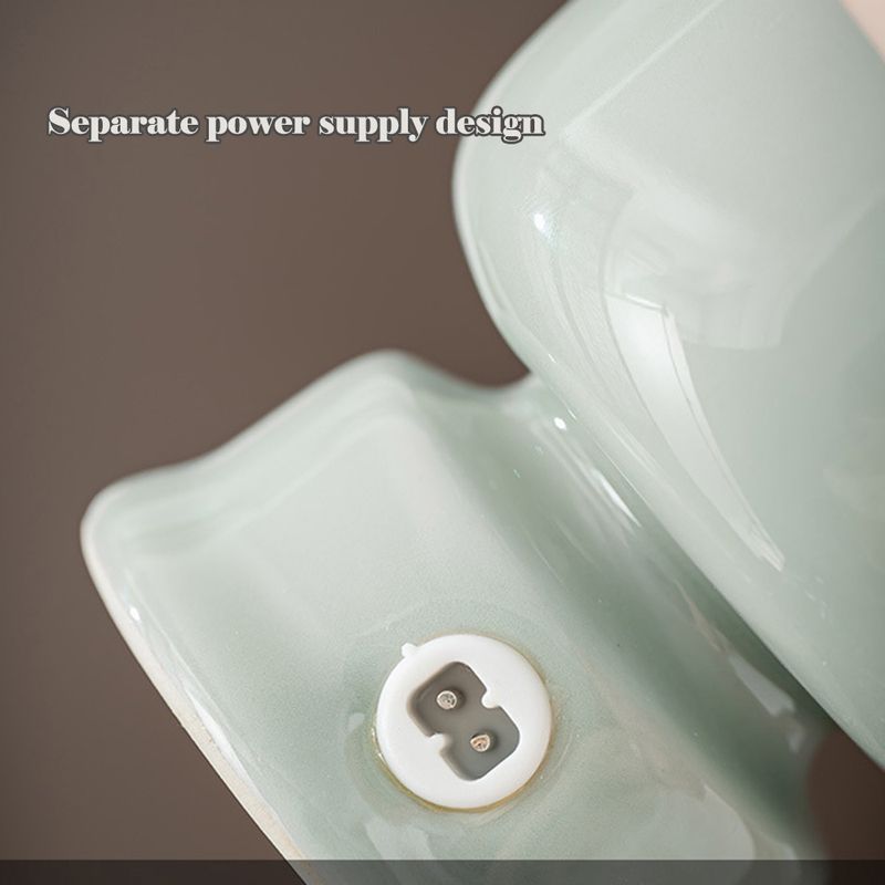 Bruciatore di incenso elettrico ad alta temperatura Celadon, riscaldamento con regolazione della temperatura temporizzata, bruciatore di aromi elettronico specializzato da 110 V_voghion.com