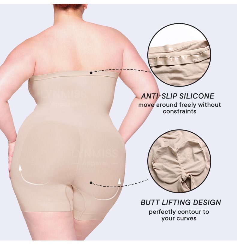 New Shapewear dress with strapless strapless jumpsuit slim shorts_voghion.com