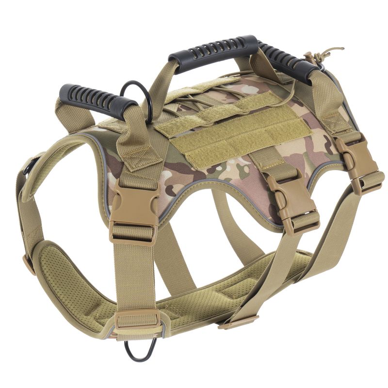 Medium And Large Pet Dog Explosion-Proof Tactical Leash Waterproof Anti-Escape Reflective Adjustable Harness_voghion.com