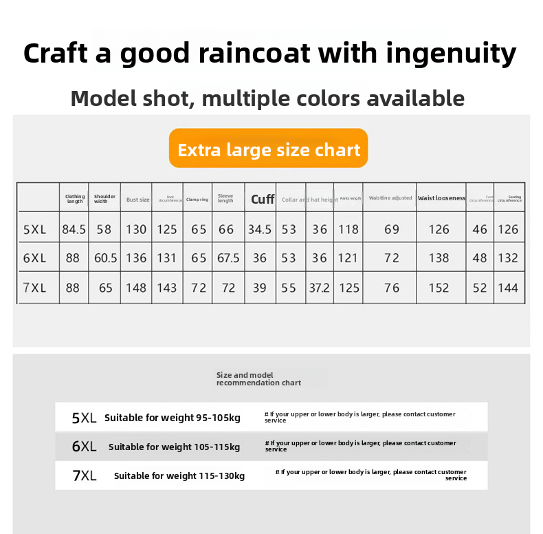 Adult Reflective Plus Size Raincoat And Rain Pants Set Double Layer Cycling Extra Large Split Type Oversized_voghion.com