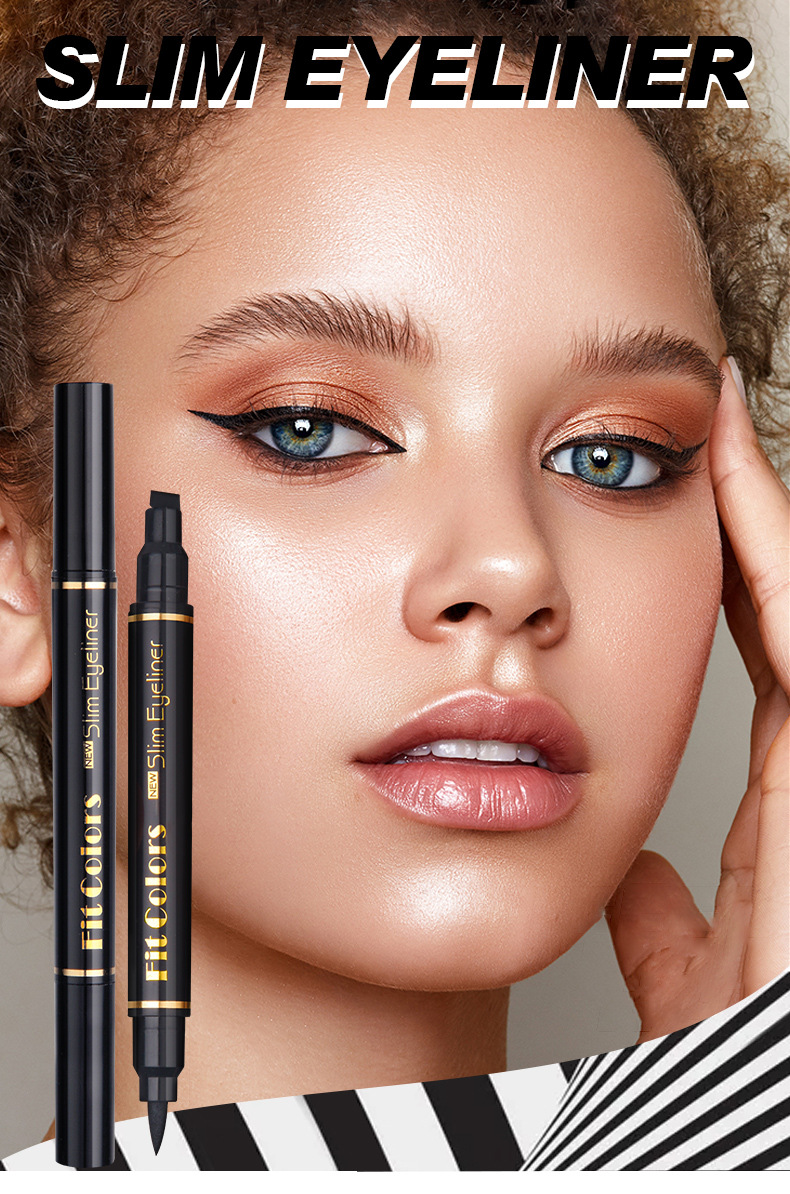 Big Seal Stamp Liquid Eyeliner Pen Waterproof Fast Dry Black Eye Liner Pencil With Eyeliner Cosmetic Double-ended Eyeliner_voghion.com