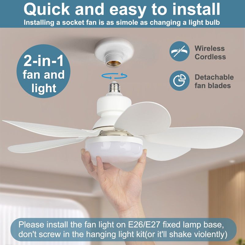 Wireless Socket Fan Light_voghion.com