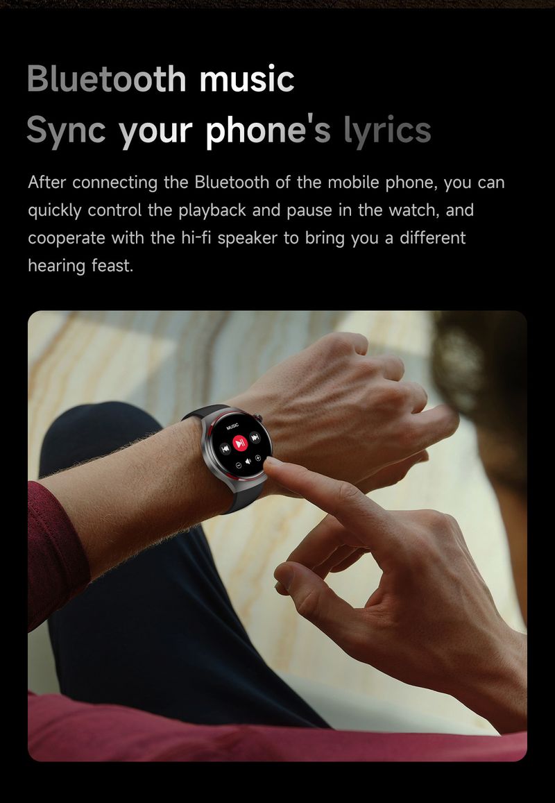 Bluetooth Arama, AMOLED Ekran, Kalp Atış Hızı ve Uyku İzleme, Erkekler ve Kadınlar İçin Su Geçirmez Fitness Takip Cihazı Özellikli WATCH4 PRO Akıllı Saat_voghion.com