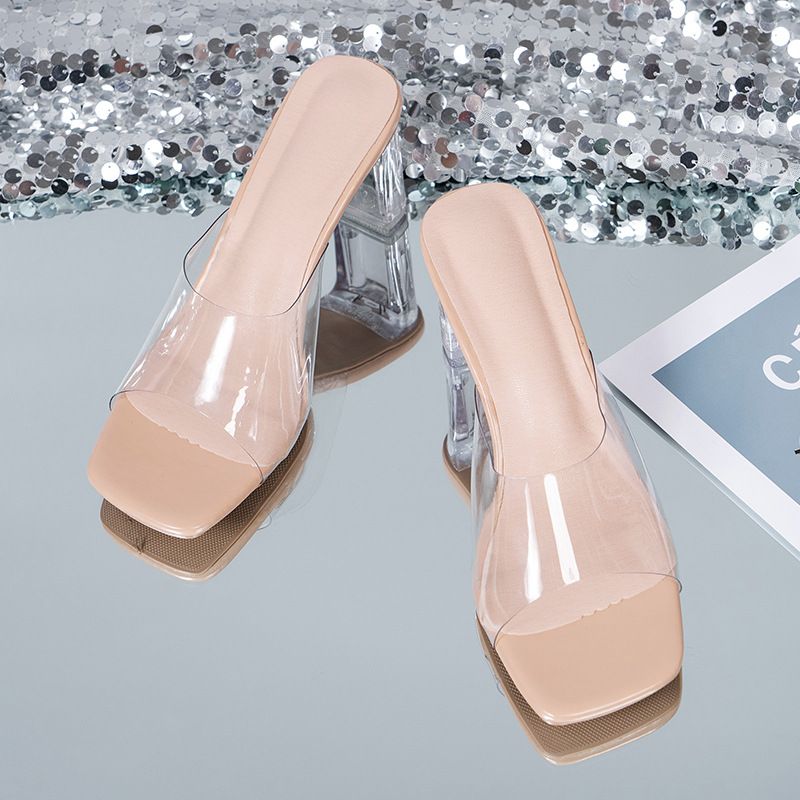 Damenschuhe Sommer Plus-Size Kristall High Heels Flip-Flops_voghion.com