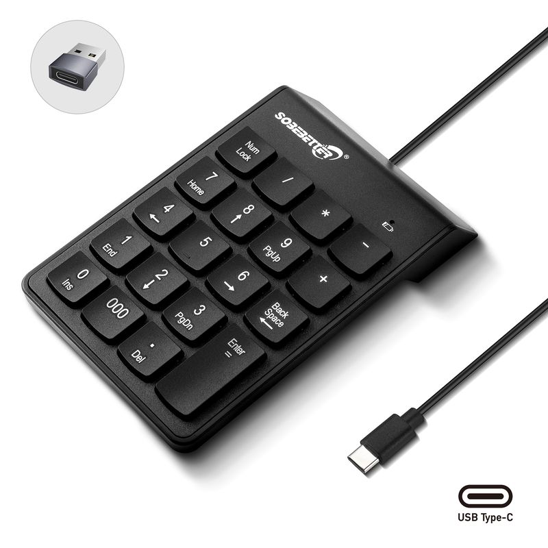 Laptop Digital External Mini Ultra-Thin Type-C /USB Financial Accounting Cashier Keyboard_voghion.com