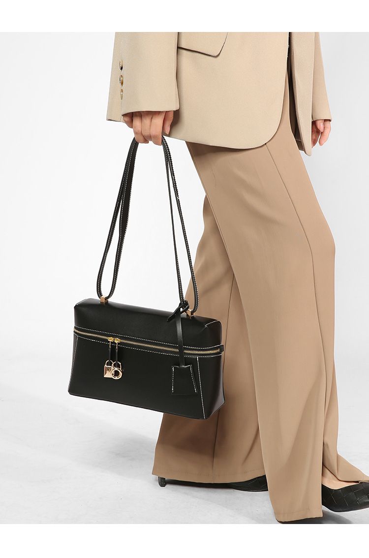 Sac à bandoulière rétro pour femme, niche portable, sac à lunch LP de même style, mode de haute qualité, simple et polyvalent_voghion.com