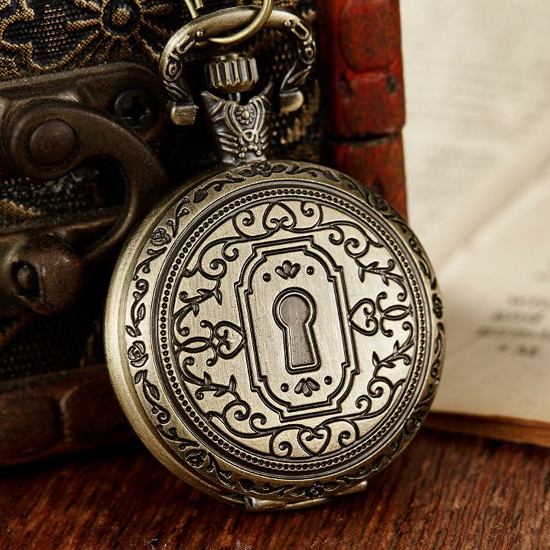 Nuovo stile personalità classico flip cover unisex quarzo grande orologio da tasca pendente_voghion.com