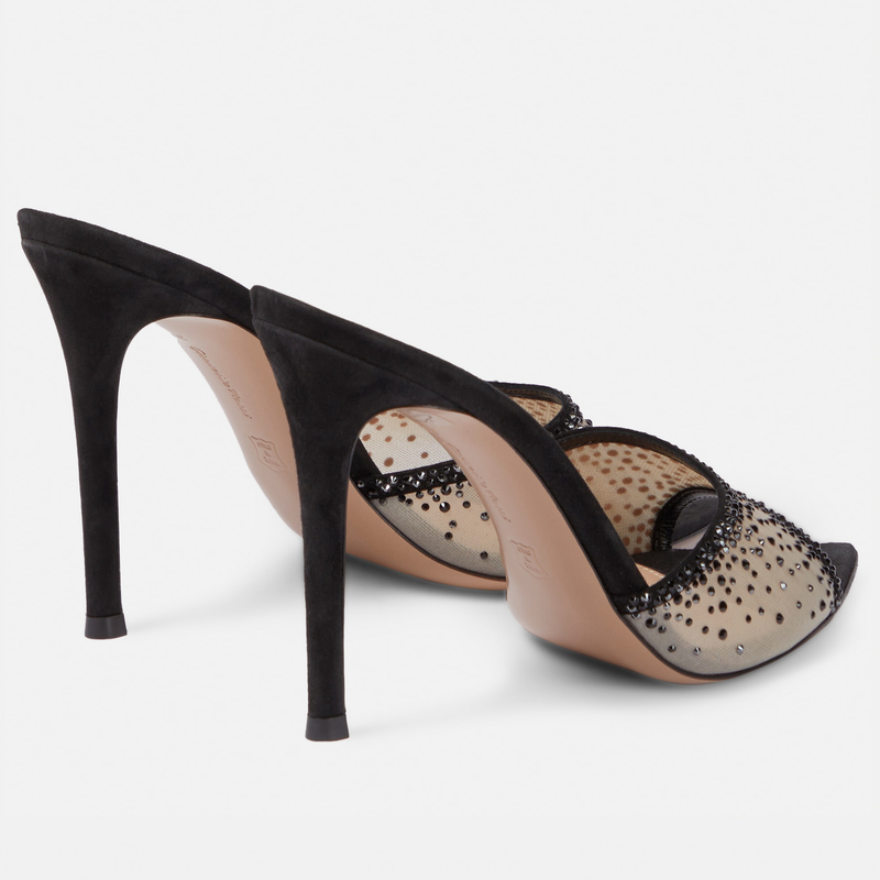 p9trade Stilettoabsatz Strass High Heel Slipper spitze Zehenpartie offene Zehenpartie Slip-On High Heel Sandalen modischer europäischer und amerikanischer Stil vielseitig_voghion.com