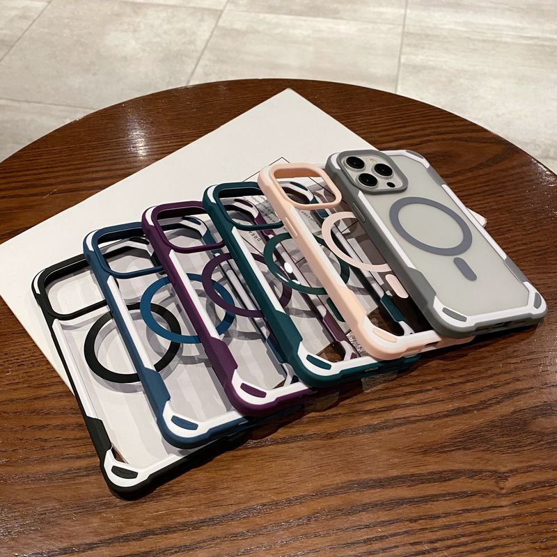 Applicable to 15Promax Mobile Phone Case Magnetic New15Pro Frosted 14 Ultra-Thin Protective Cover 13 Simple Full-Cover Anti-Fall 12 High_voghion.com