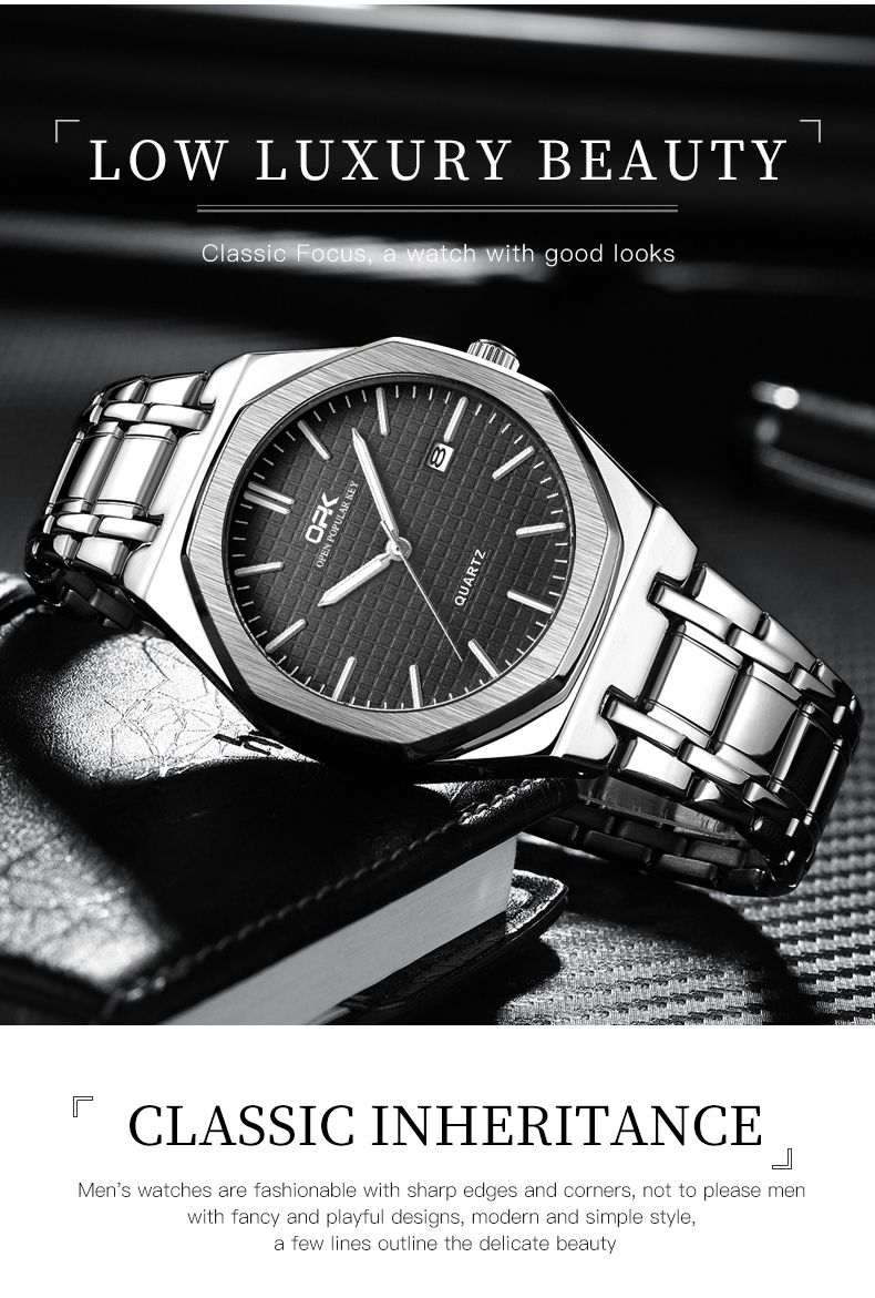 Mens Watch Original Waterproof Luminous Automatic Watch Quartz Watches For Men Wristwatch Stainless Steel Reloj Hombre_voghion.com