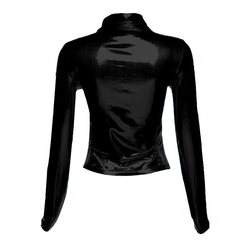 2025 Lente Dames Nieuwe Top Modieus Fel Goud Verguld Lange Mouwen Pullover Slim Fit T-shirt_voghion.com