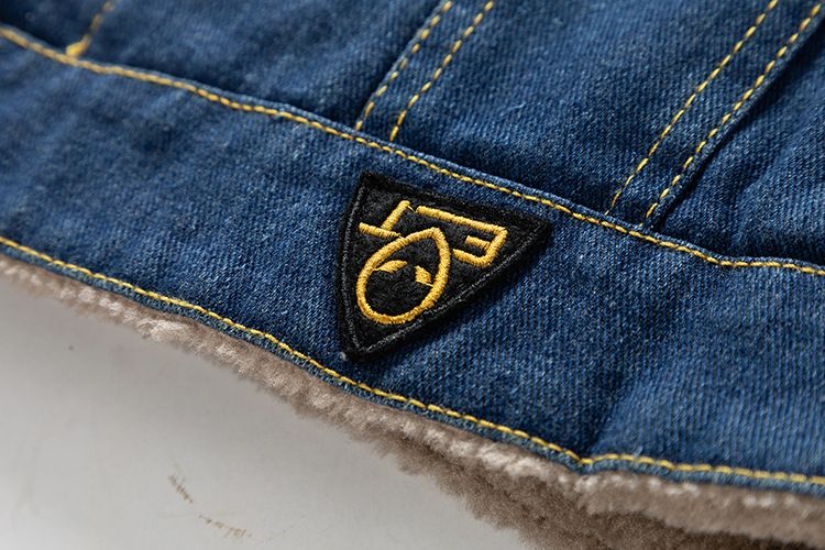 Giacca in denim stile europeo americano transfrontaliero ActiveGo ActiveGo con fodera in pile, ispessita, taglie forti, abbigliamento da uomo per l'esportazione,_voghion.com
