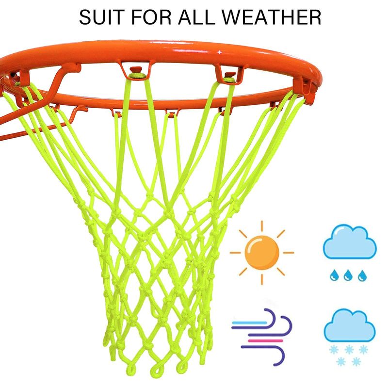 Outdoor luminous basketball net portable bold 12 circle standard size sports nylon luminous basketball net_voghion.com