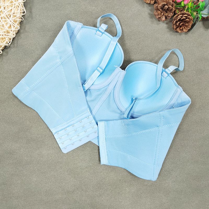 Vêtements pour femmes, caraco grande taille sans sous-vêtements, hauts pour filles sexy, style court, nombril exposé, haut tube sexy en arête de poisson, couleur unie_voghion.com