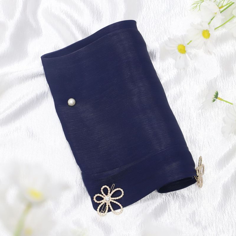 Bufanda larga de seda brillante y suave de color liso, nueva, de imitación de seda, con hilo brillante, para bolso de mujer._voghion.com