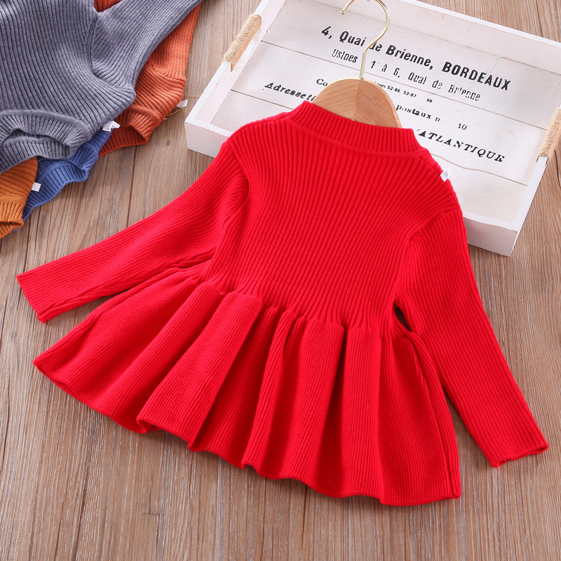 Robes d'automne et d'hiver pour filles et enfants, vêtements célèbres sur internet, pulls chauds tricotés pour bébés, cheveux_voghion.com