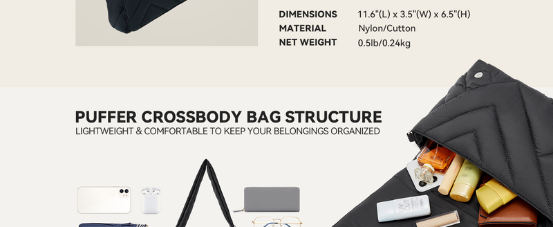 Borsa a tracolla semplice in tinta unita con ricamo trapuntato, borsa a tracolla leggera, grande capacità per le donne_voghion.com