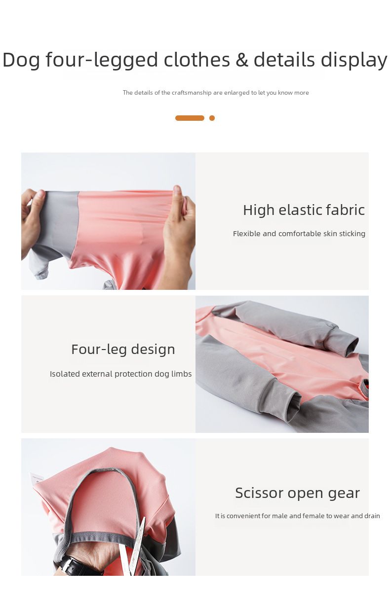 Vêtements pour gros chiens transfrontaliers Vêtements d'été tout compris résistants aux poils Vêtements à quatre pattes Vêtements de rééducation pour animaux de compagnie Vêtements pour chiens moyens et grands_voghion.com