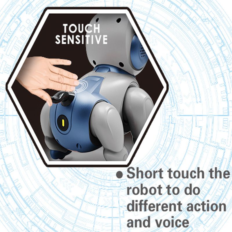Speciale aanbieding van intelligente spraakgestuurde robothond voor kinderen, creatief dansend en aanraakgevoelig robothondspeelgoed_voghion.com