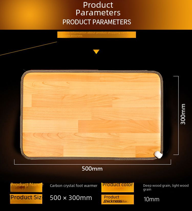 Scaldapiedi Scaldapiedi Tappetino riscaldante plug-in per ufficio Scaldapiedi Tappetino riscaldante elettrico con riscaldamento a freddo in cristallo di carbonio_voghion.com