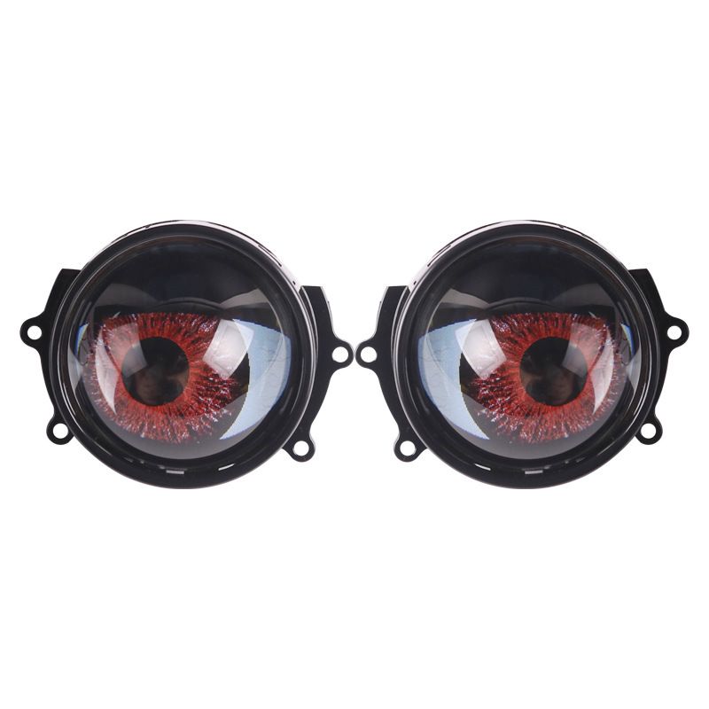 Novos modelos, promoção, faróis dinâmicos tipo olho de demônio, faróis tipo olho de águia modificados com lentes de LED, 3 polegadas, 12 V, veículo modificado_voghion.com