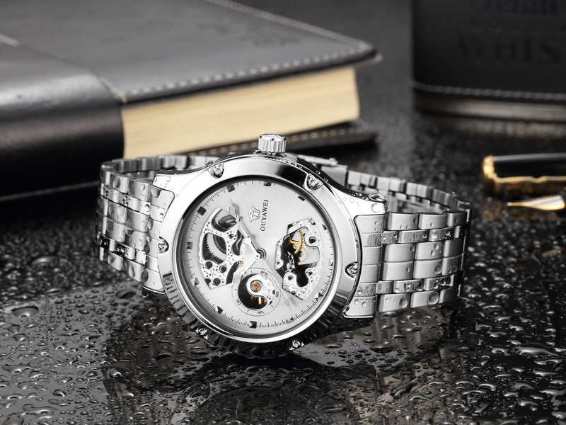 OUYAWEI nuovo orologio da uomo impermeabile con cinturino in acciaio tourbillon fondo cavo orologio meccanico completamente automatico_voghion.com