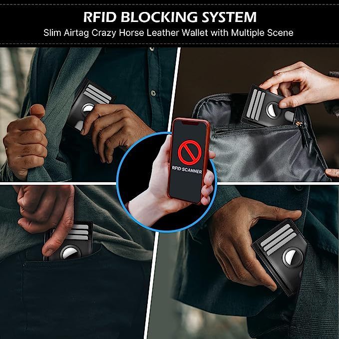 Új kártyatartós pénztárca, bőr, férfi RFID lopásgátló kártyaolvasó táska, férfi kártyatartó_voghion.com