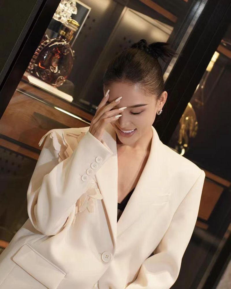 New Super Heavy Butterfly Flower Staggered Loose Version Suit Jacket Top_voghion.com