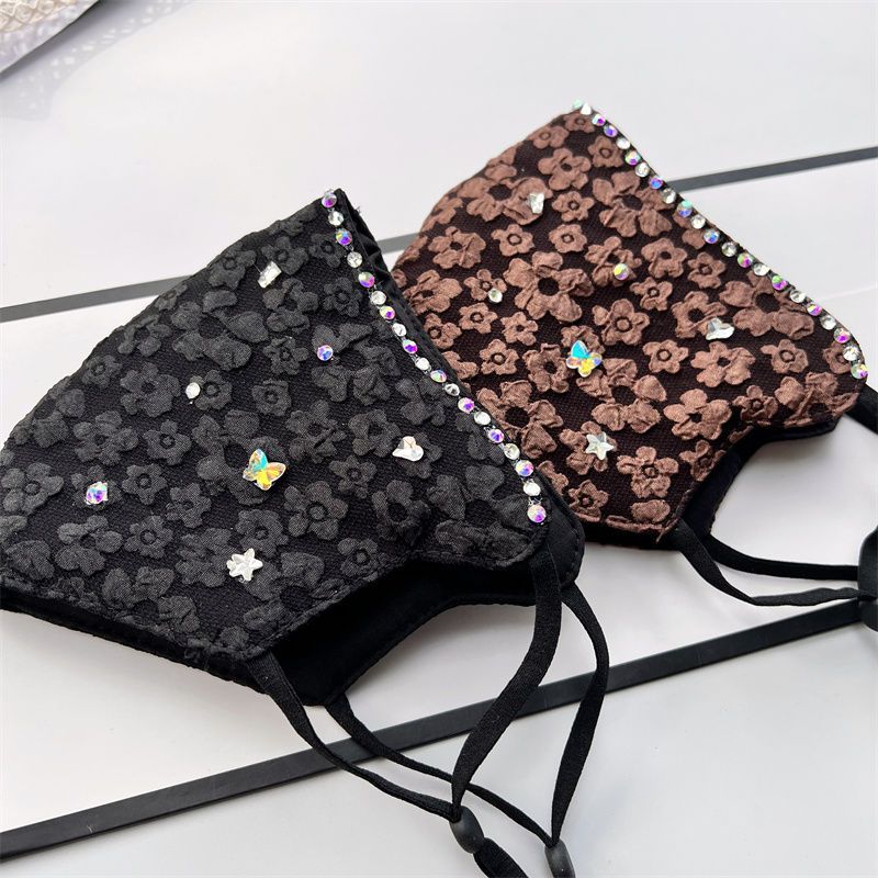 Maschera a forma di fiore tridimensionale da donna, in caldo cotone ispessito, nuova, lavata e aggiustata_voghion.com