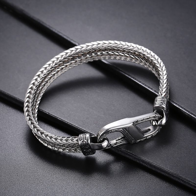 Herrenarmband aus Titanstahl mit Vintage-Drachenknochen-Design – langlebiger und stilvoller Unisex-Schmuck als Geschenk – Größen 7–11_voghion.com